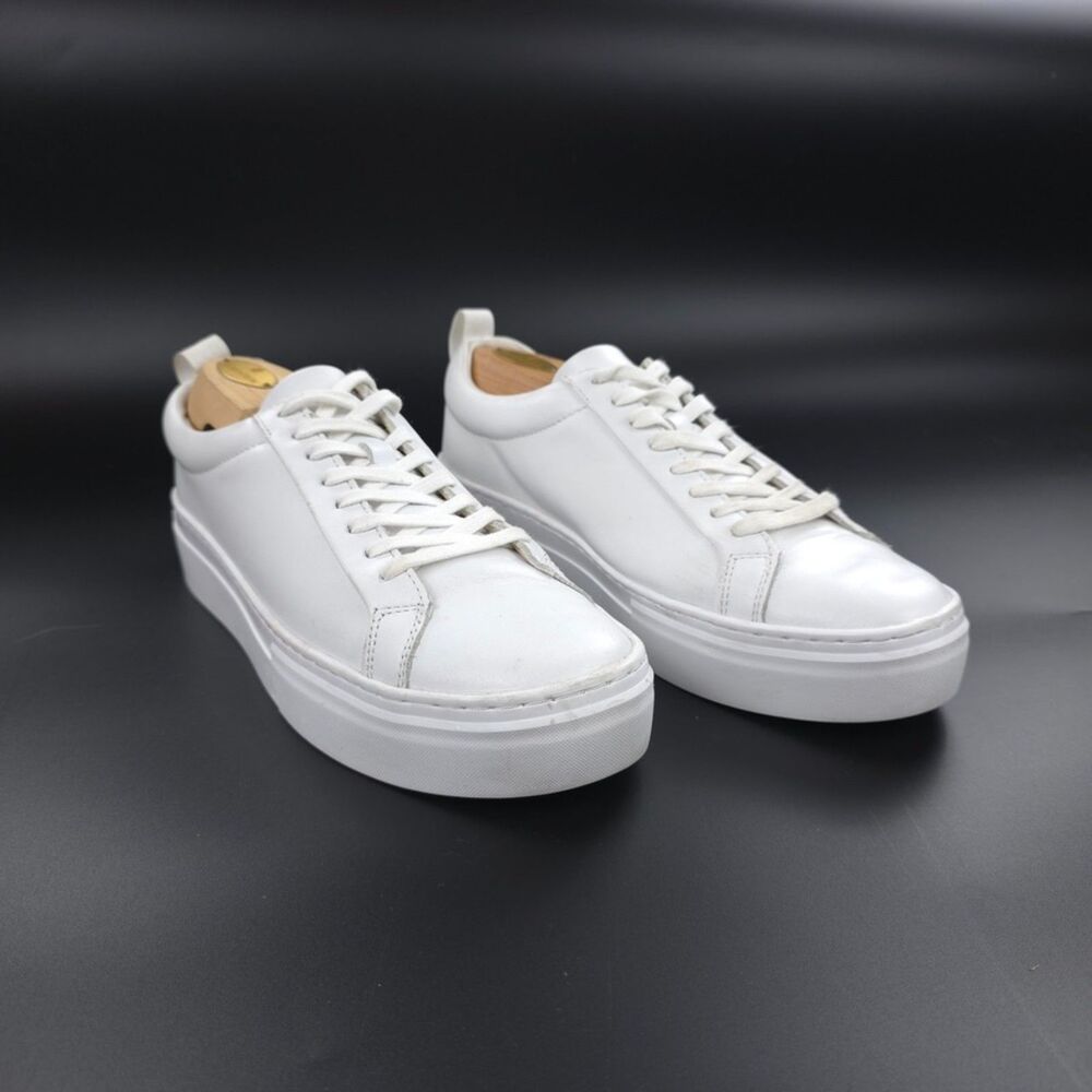 VAGABOND Zoe Platform Sneakers White Leather Minimal Quiet Luxury Clean Girl 9